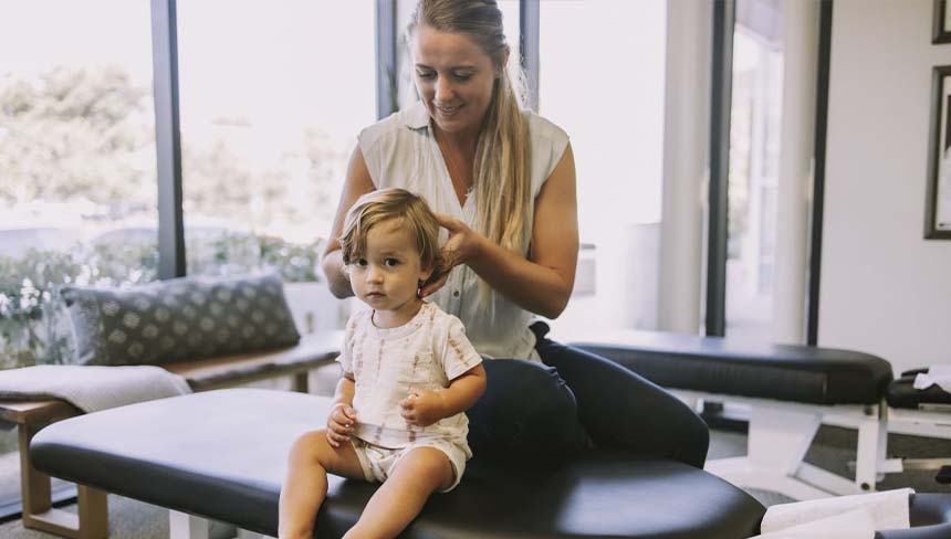 patient receiving pediatric chiropractic in Irvine
